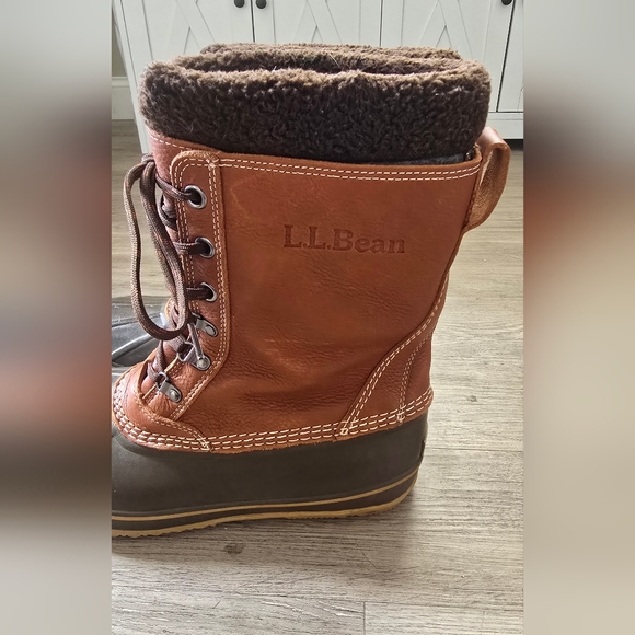Mens LL Bean Brown Duck/Snow Boots Size 12 - Picture 6 of 13